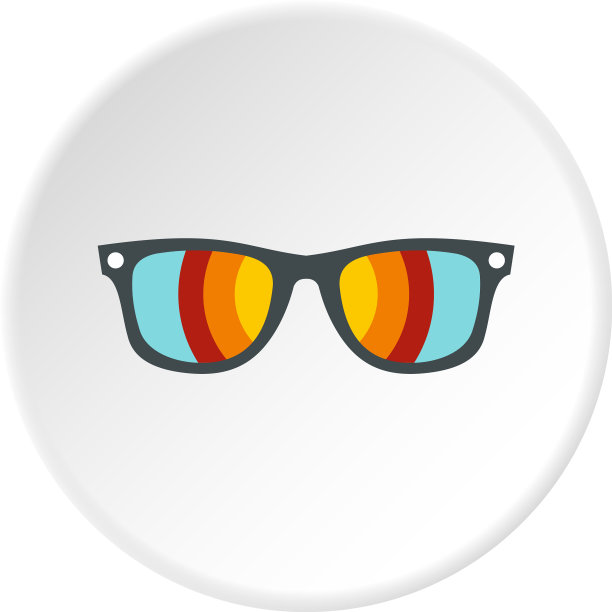 太阳镜图标圆图片下载