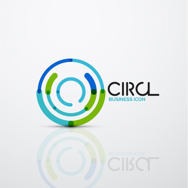 抽象的漩涡线符号圆标志图标图片下载