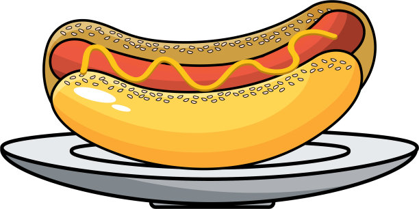 孤立热狗设计图片下载