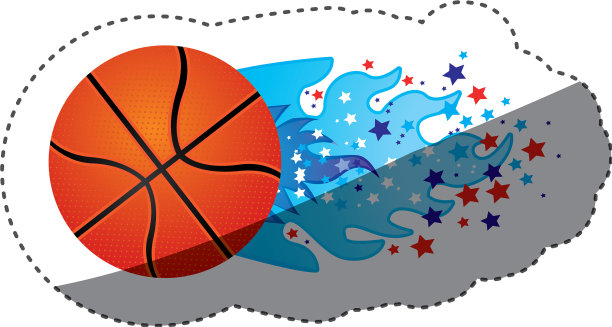 贴纸上用星星和五彩缤纷的奥运圣火图片下载