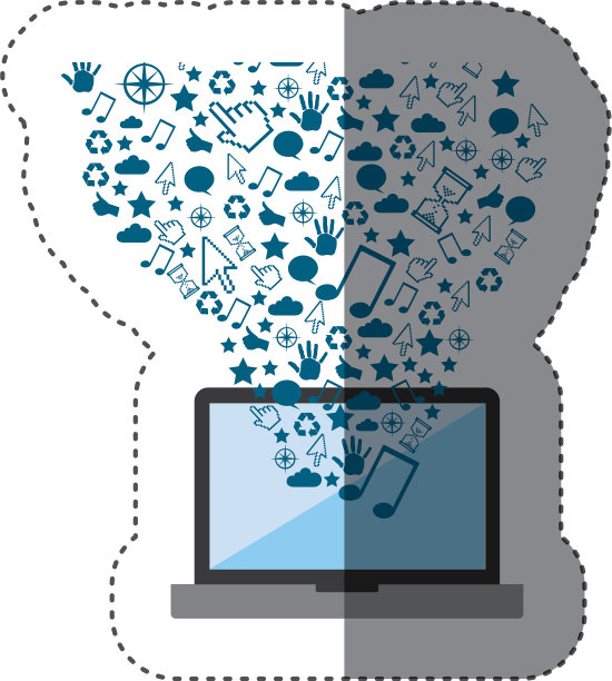 不干胶彩色背景与笔记本电脑和互联网图片下载