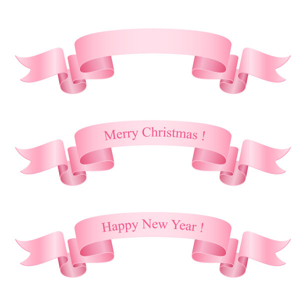 粉红丝带孤立在白色背景图片下载