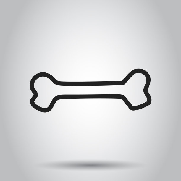 狗骨玩具图标手绘商业概念图片下载
