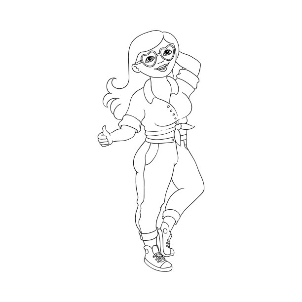 胖女人竖起大拇指图片下载