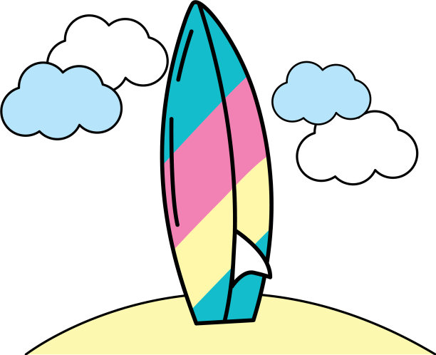 夏天海滩卡通图片下载