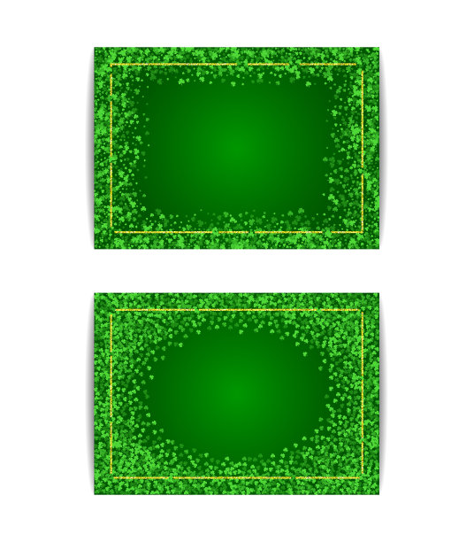 水平圣帕特里克节横幅模板图片下载