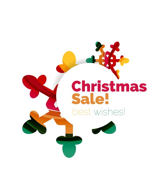 圣诞节和新年销售横幅图片下载