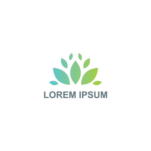 生态抽象莲花Logo图片下载