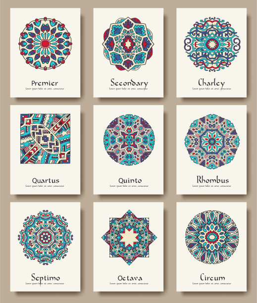 一套传统的传单页装饰集图片下载