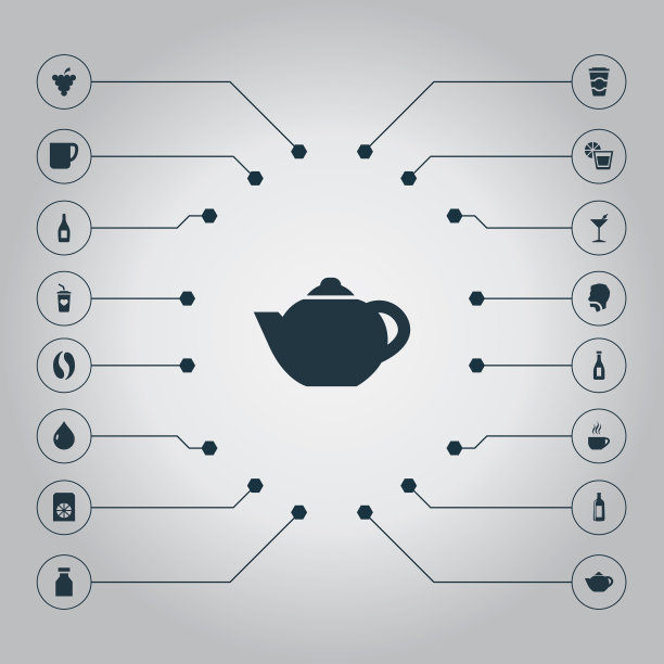 一套简单的饮料图标图片下载