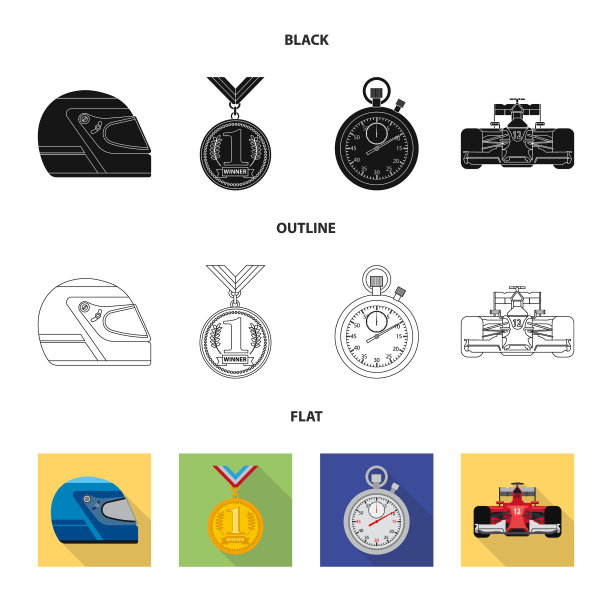 汽车孤立对象与汽车拉力赛标志集图片下载