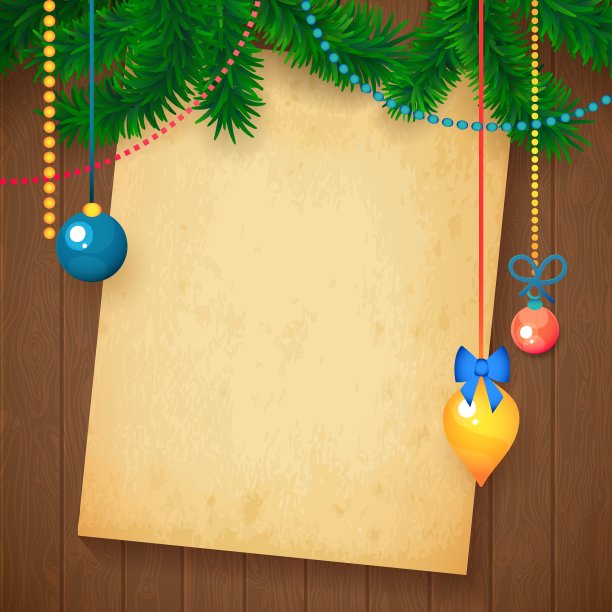 装饰圣诞树的树枝新年图片下载