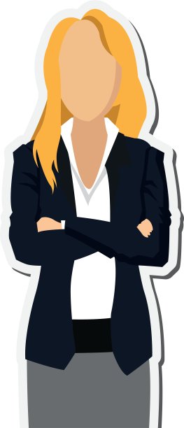 女人性格与西装图标图片下载
