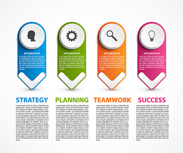 用于商业演示的信息图表模板图片下载