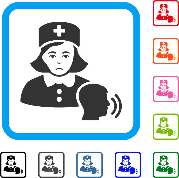 心理治疗师护士谈话框不快乐的图标图片下载