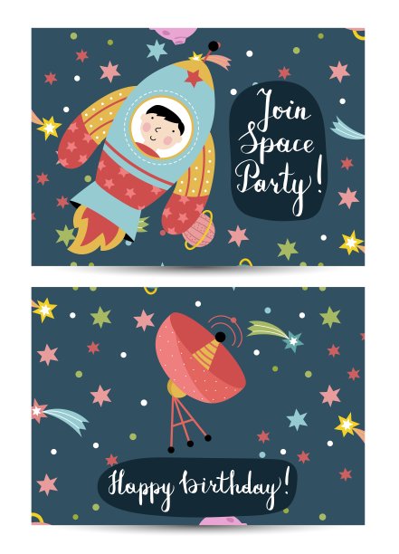 生日快乐卡通贺卡图片下载