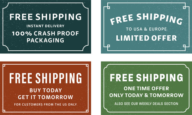 免费送货贴纸图片下载