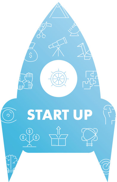 直线图标火箭形状开始图片下载