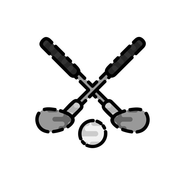 高尔夫球平面图标图片下载