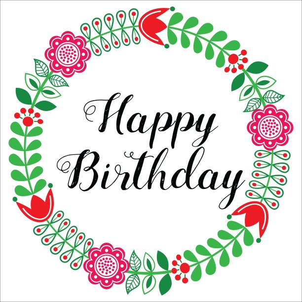 生日贺卡-斯堪的纳维亚人图片下载