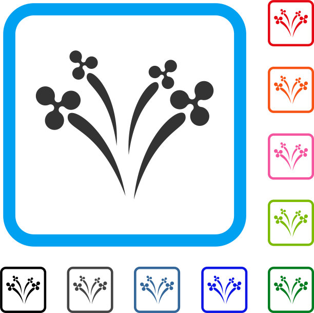 波纹烟花框图标图片下载