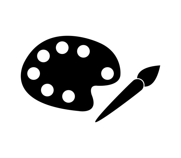 调色板和画笔图标图片下载