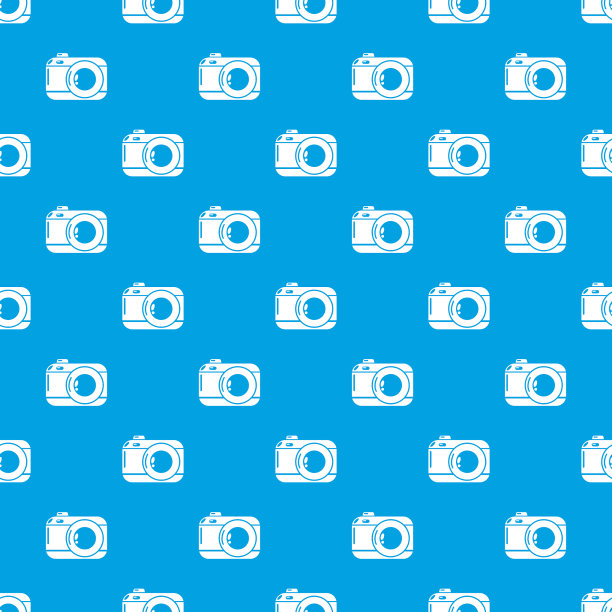 照片相机图案无缝蓝色图片下载