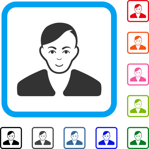 男人相框享受图标图片下载