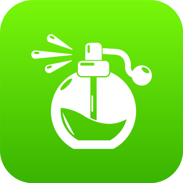 香水瓶喷图标绿色图片下载