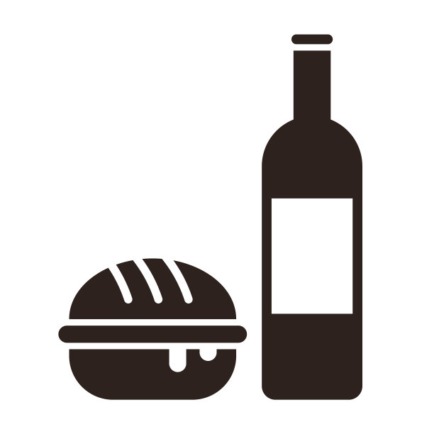 汉堡和酒瓶图片下载