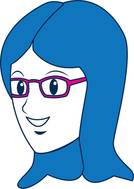 女学生脸卡通人头图片下载