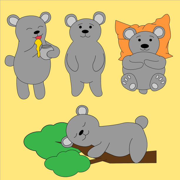 小熊卡通造型可爱图片下载