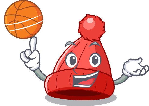 带着篮球角色的冬季便帽图片下载