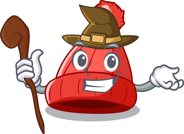 女巫卡通羊毛帽子的照片图片下载