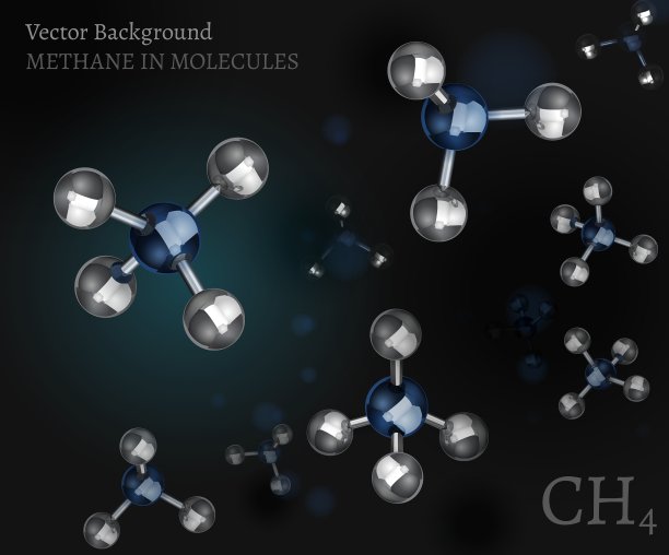 甲烷分子背景图片下载