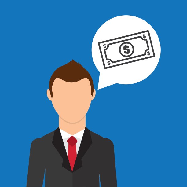 卡通商人钞票图片下载