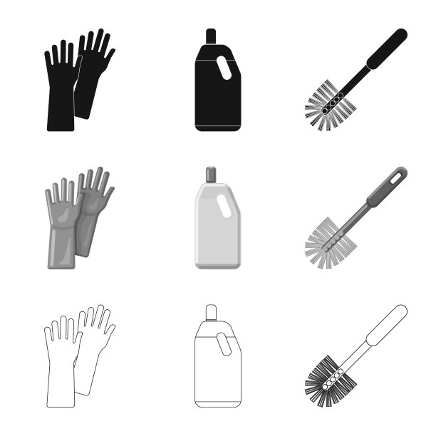 隔离对象的清洁和服务符号图片下载