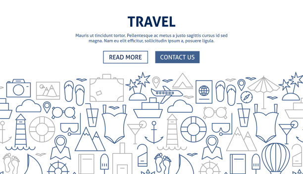 旅游旗帜设计图片下载