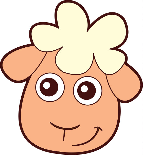 可爱的羊画人物图片下载