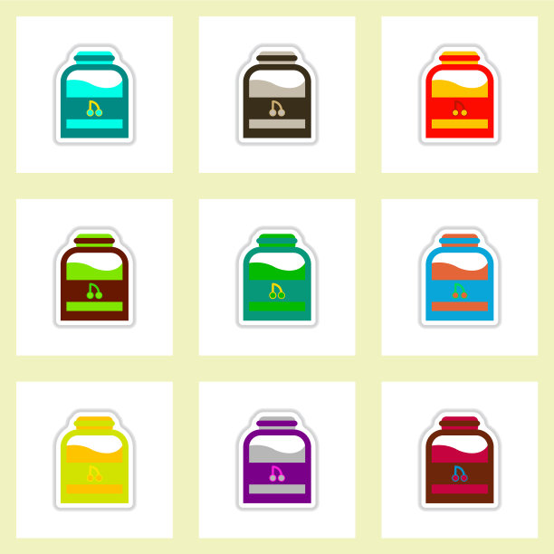 标签图标上设计贴纸收集糖果图片下载