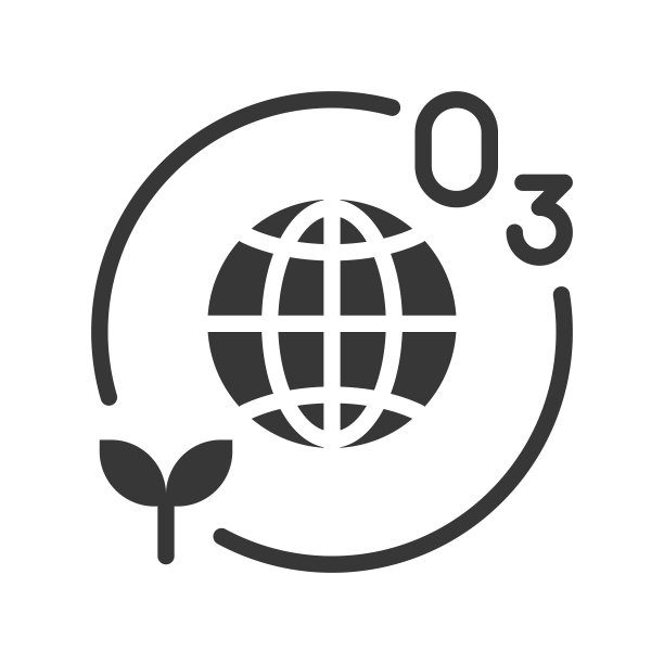 世界和臭氧层剪影图标图片下载