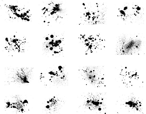 墨渍飞溅水滴集图片下载