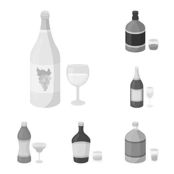 酒精单色图标合集图片下载
