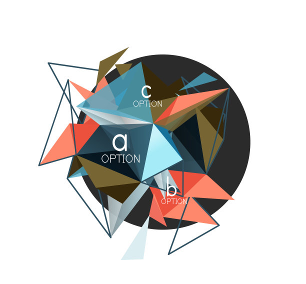 三角形抽象背景低聚图片下载