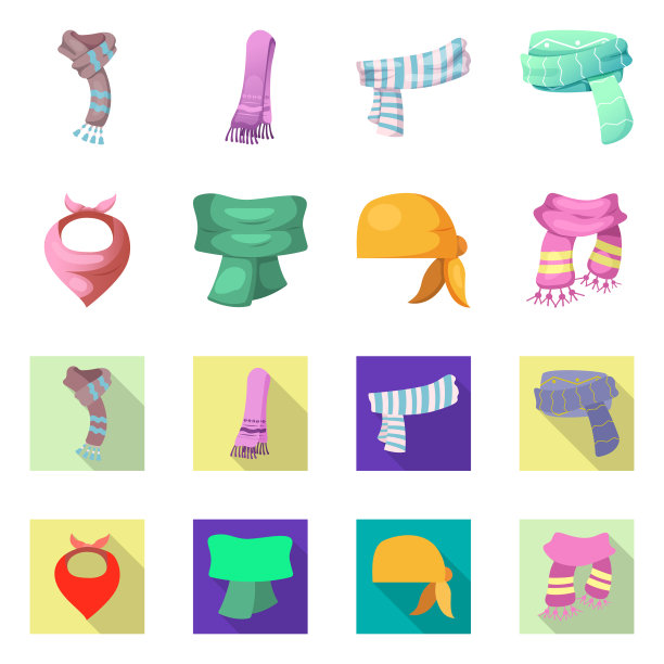 围巾和披肩符号的设计图片下载