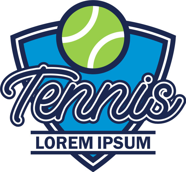 网球场标志与文字空间为您的口号图片下载