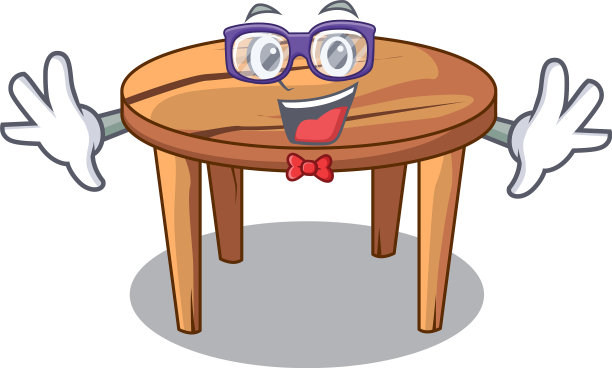 咖啡馆里的极客卡通圆桌图片下载