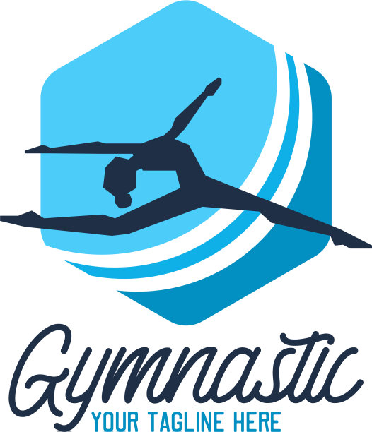 体操运动标志与文本空间图片下载