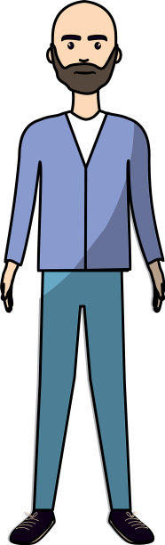 英俊的男人，留着胡子，穿着优雅图片下载