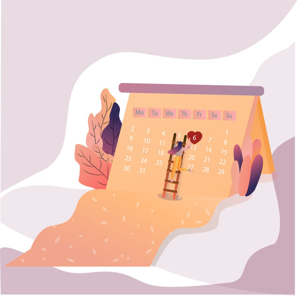 马克日历女商人做笔记图片下载